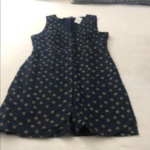 Navy Blue dress with yellow flowers, New w/tags